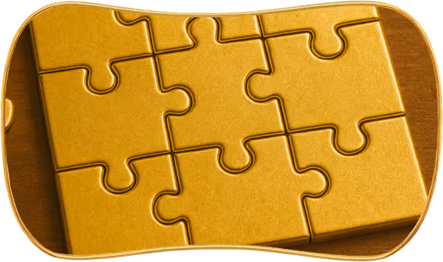 Gold puzzle plate